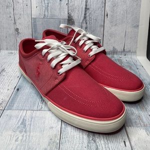 POLO RALPH LAUREN FAXON LOW-SK-VLC PINK  ANVAS/KRSY HTHR - SIZE 10.5D